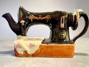Carters of Suffolk Sewing Machine Teapot - Limited Edition Hand Painted